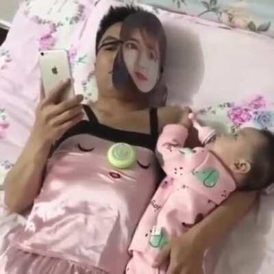 Great life hack when the mother is not home