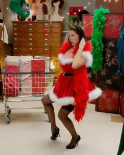 Annie in stockings is a thing of beauty