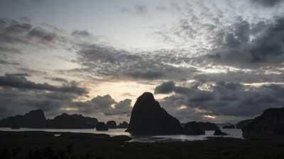 Sunrise over Phang Nga Bay, Thailand. Nikon Z 6.