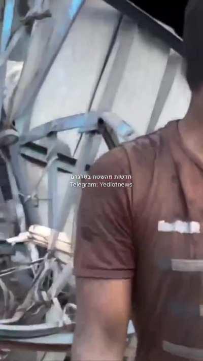 IDF airstrikes Hamas tunnels. Tunnels are destroyed as the the road collapses. 