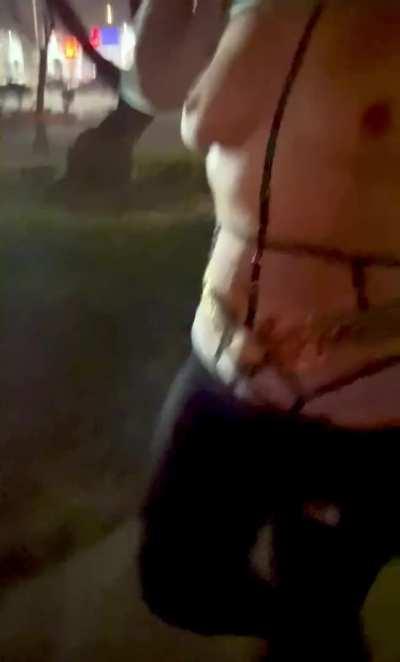 Mission beach fun along main strip [gif]