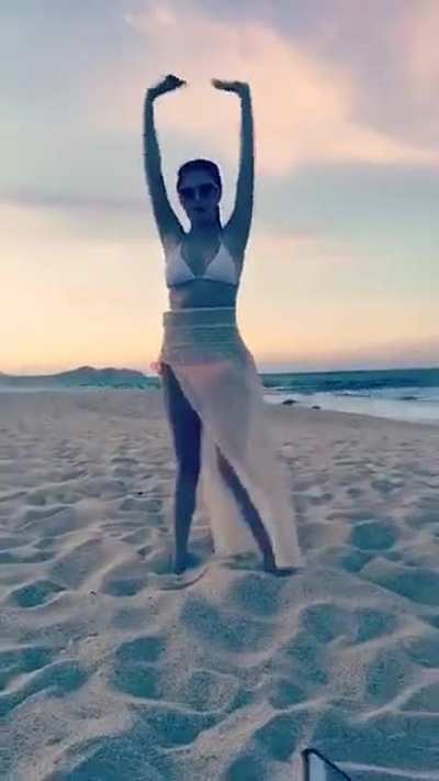 Dancing on the beach