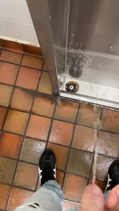 Making a mess at the urinal 