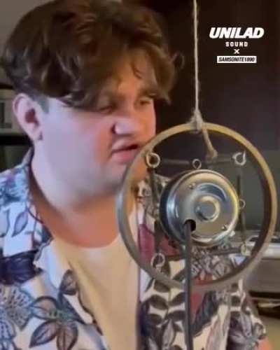 Testing out a 1920s carbon microphone