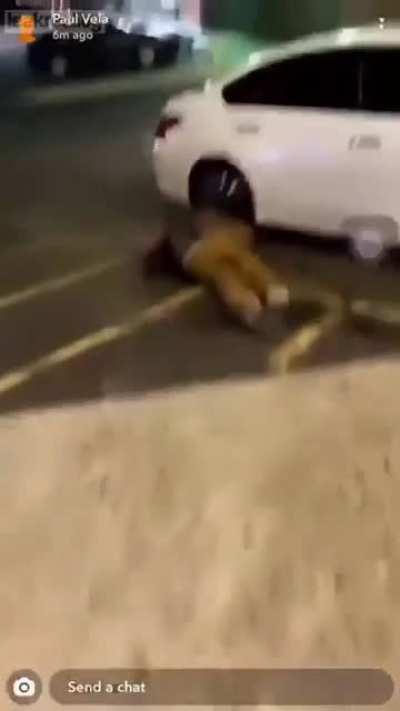 Guy pays the price for hitting someone's girl