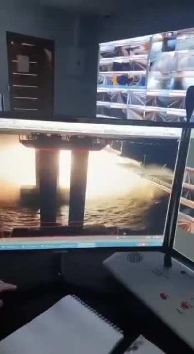 Suicide truck bomber's seen on the video of the explosion of the Crimean Bridge