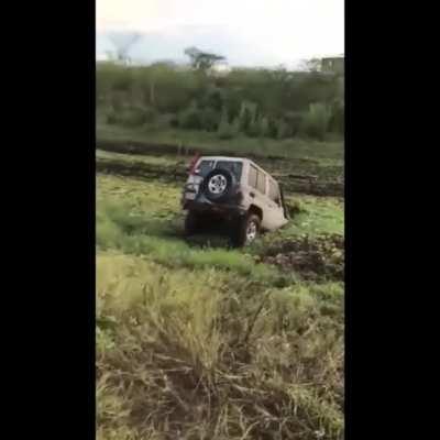 WCGW driving across a meadow