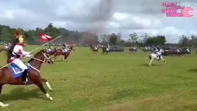 Actual footage of Krieg armor and calvary on their way to battle.