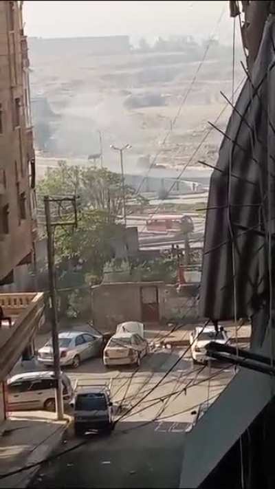 Syrian MLRS firing at rebels in the centre of Aleppo