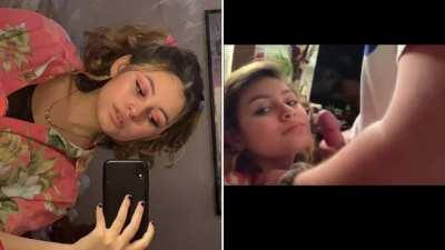 Amateur slut gets a facial!