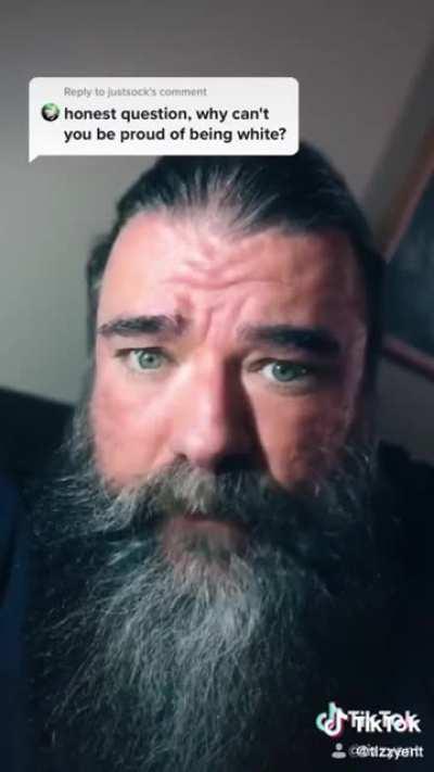 A man giving a well-thought-out explanation on white vs black pride