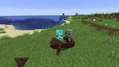 How to disarm a Pillager with a boat