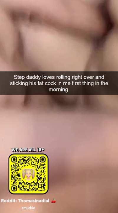 Step daddy loves using my tight pussy first thing in the morning