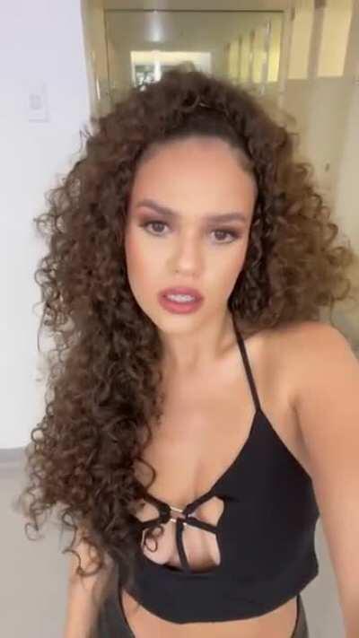 Madison wearing a cute top