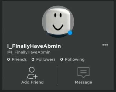 he finally has admin!