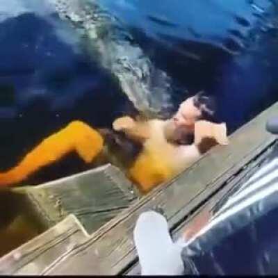 Swim with crocodiles. What did you think would happen?