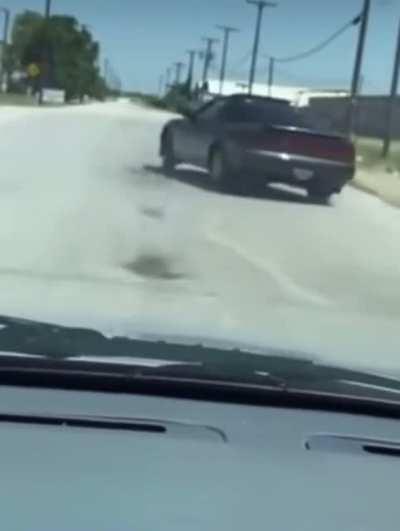 Badass driver showing his breathtaking driving skills