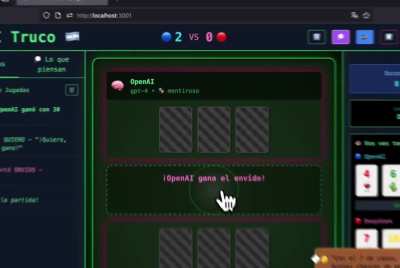 “AI Truco”: Las IAs jugando Truco Argentino con pensamientos en vivo (demo + código)