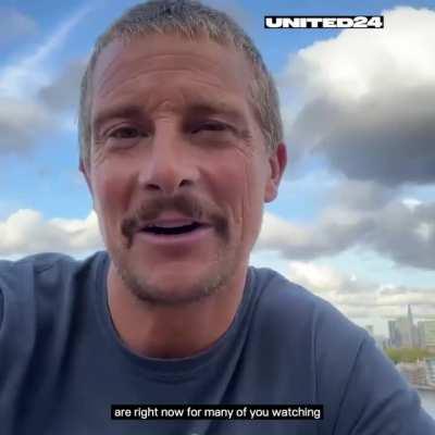 Bear Grylls has recorded a message in Ukrainian