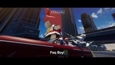 Giant shrine maiden terrorizes city and threatens duck