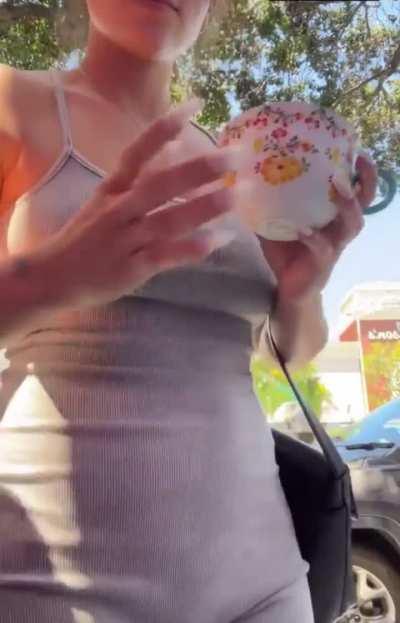 Inde showing off her outfit via IG story 7/25/23