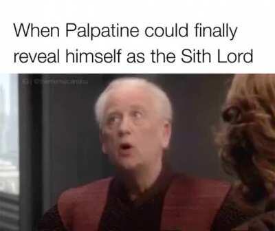 The Sith Lord? Well of course I know him, he’s me.