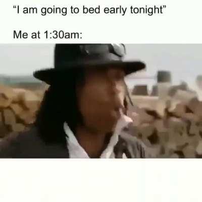 going to bed early