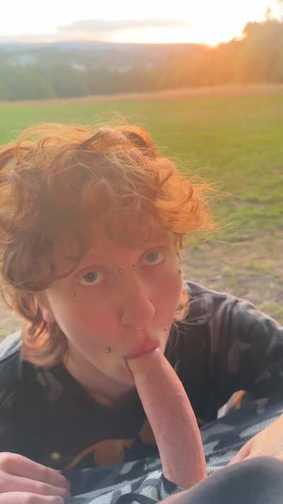 Would you let a tomboy suck you in public?