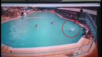 Kid nearly drowns after playing game near pool