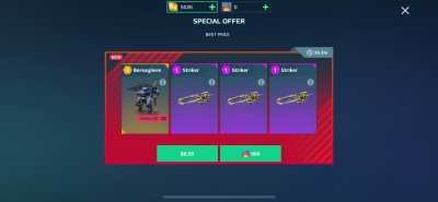 This mobile game has so many pop-ups for micro transactions before you even get to the main menu