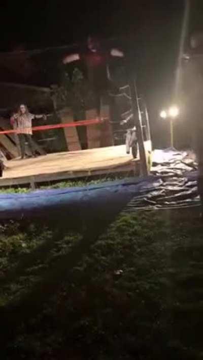 He's going to feel that in the morning.