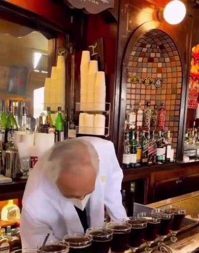 This is how Irish Coffee is made at The Buena Vista in SF