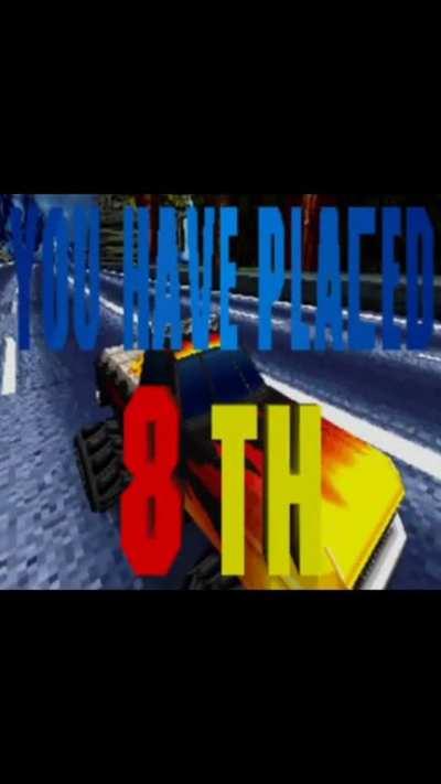 Burning Road (PS1) - A game over that insults the player