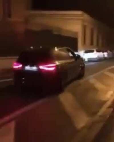 Thinking you’re cool accelerating fast in a crowded street