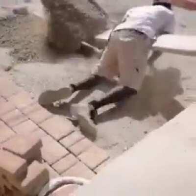 HMB while I run this obstacle course with a wheelbarrow