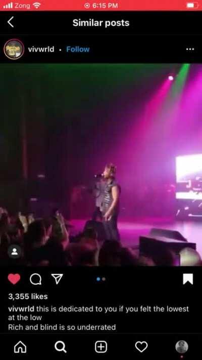 Rare Video Of The GOAT Performing RICH AND BLIND
