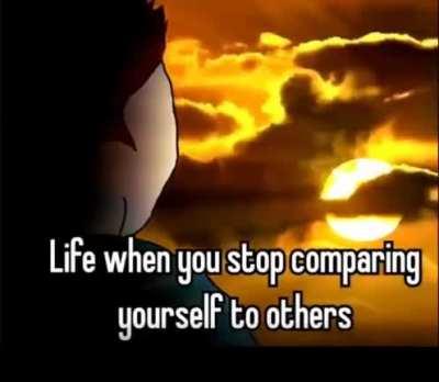 Stop comparing yourself to others