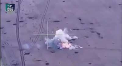 UA Drone View Of A Javelin Hitting A Russian Tank/BMP.