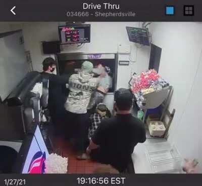 Taco Bell drive through man handle