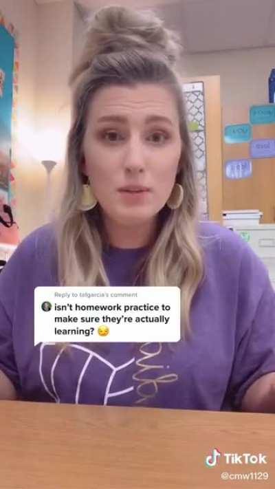 Not public but I wanted to share this. Homework is useless a n d often detrimental to a student's mental health. Like me