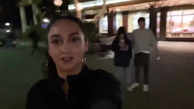 Latina facial and cum walk