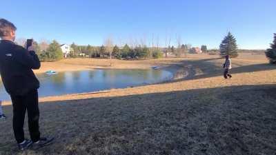 Me and my boys blowing up ice because why not?