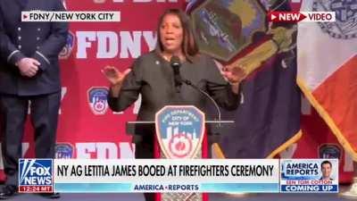 New York AG Letitia James booed at firefighters ceremony