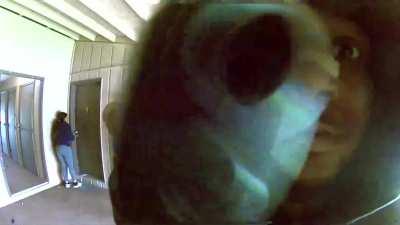 for pointing a gun at my neighbor's door cam