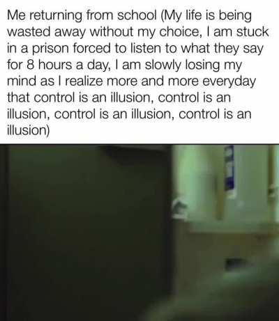 Fuck school man, feel like I&rsquo;m going insane sometimes&hellip;