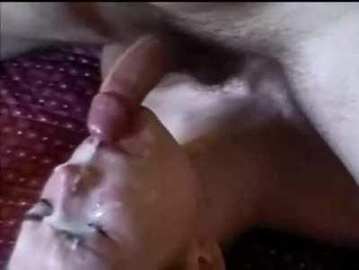 Licking leads to big facial