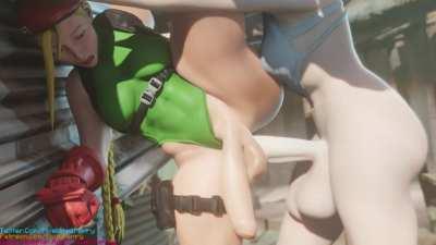 Futa Juri and Cammy (Pixel-Perry) [Street Fighter]