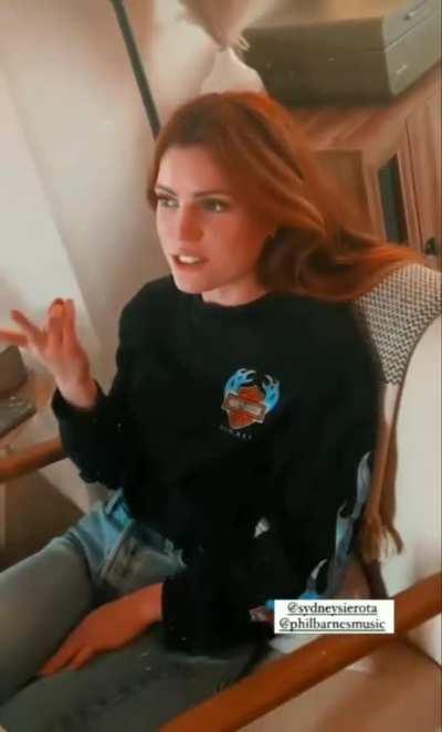 Talking about her favourite drink during studio break (March 2023)