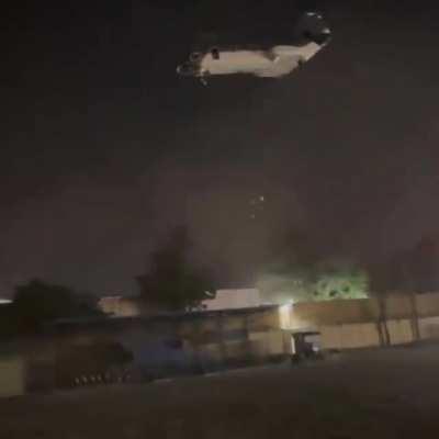 Last US chopper leaves Kabul embassy in Afghanistan