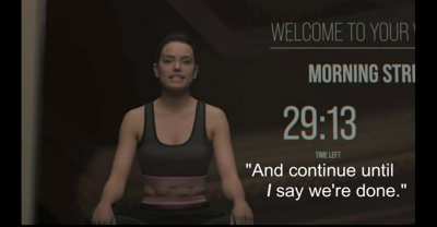 Daisy Ridley yoga time